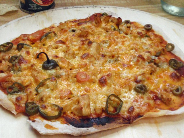 Mexican Pizza and Simple Chocolate Ice Cream