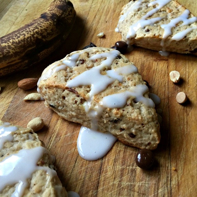 Banana Trail Mix Scones