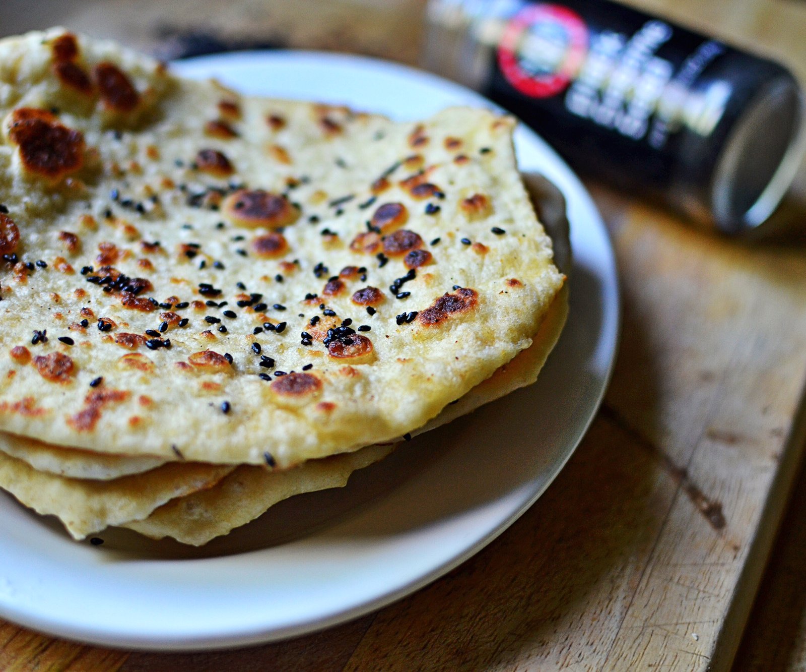 Black Sesame Naan Bread