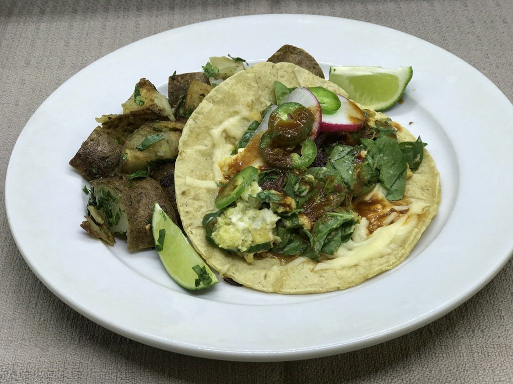 Huevos Rancheros with Cilantro Lime Potatoes