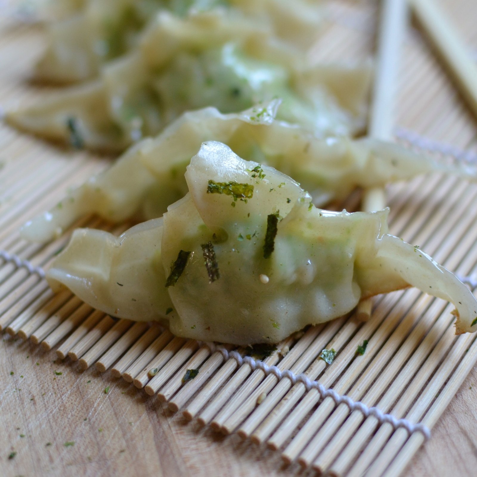 Shrimp and Snap Pea Wontons