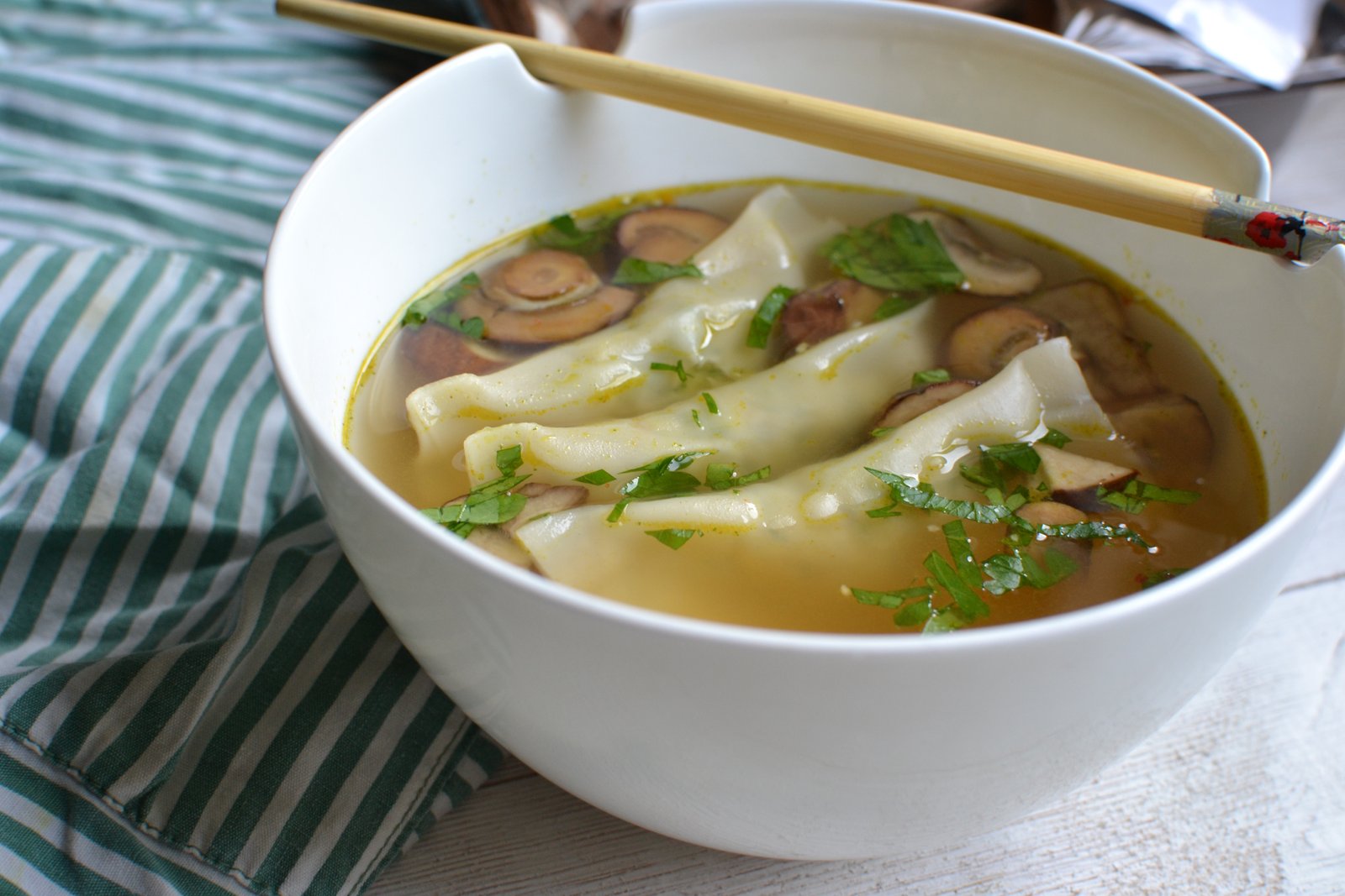 Delicata Squash Ravioli Soup