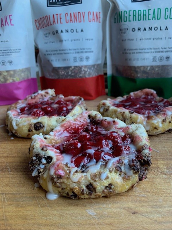 Candy Cane Cherry Danishes