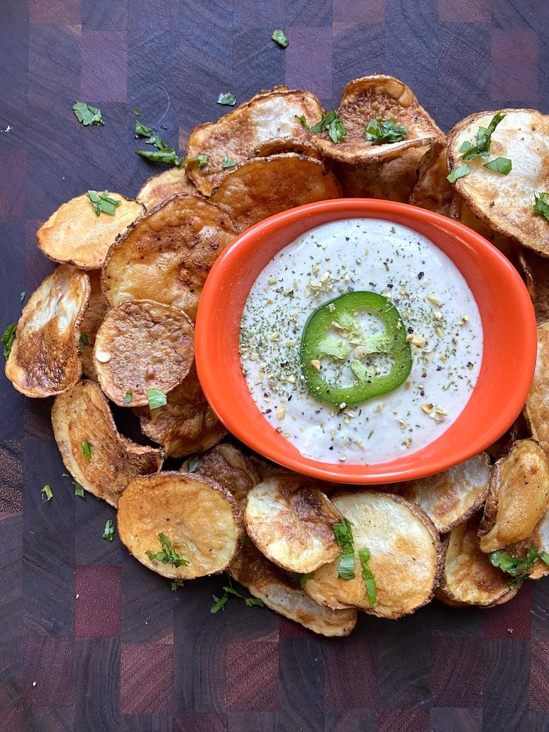 Potato Chips with Jalapeno Ranch Dip