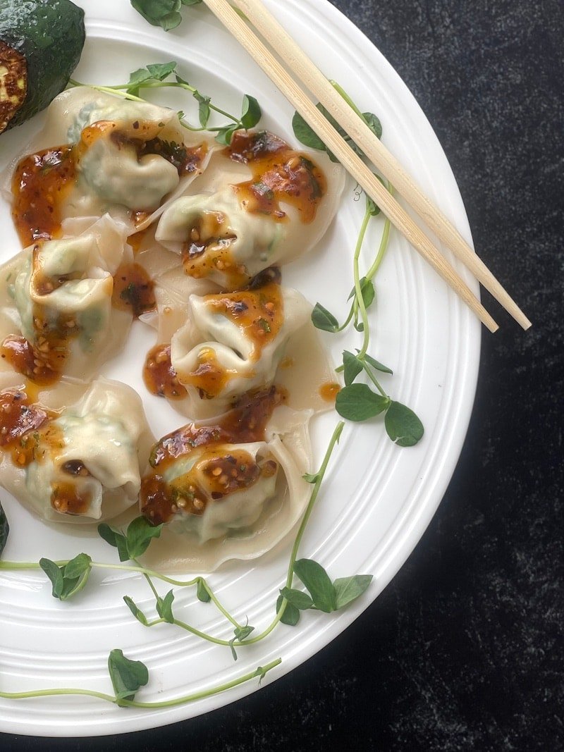 Spicy Shrimp Wontons