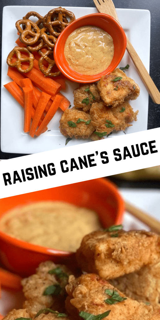  Did you know that a serving of Raising Cane's Sauce is 190 calories and 20 grams of fat?! Mine is just as tasty for dipping your nuggets and low calorie, and zero or 1 point depending on which WW plan. Also included in this recipe is how to make the best chicken nuggets. #dippingsauce #raisingcanes #sauce #ww #weightwatchers #chicken