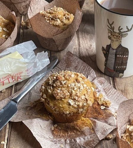 Banana Pumpkin Pancake Muffins