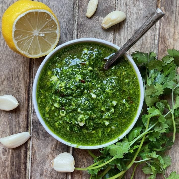 this is a photo of chimichurri sauce