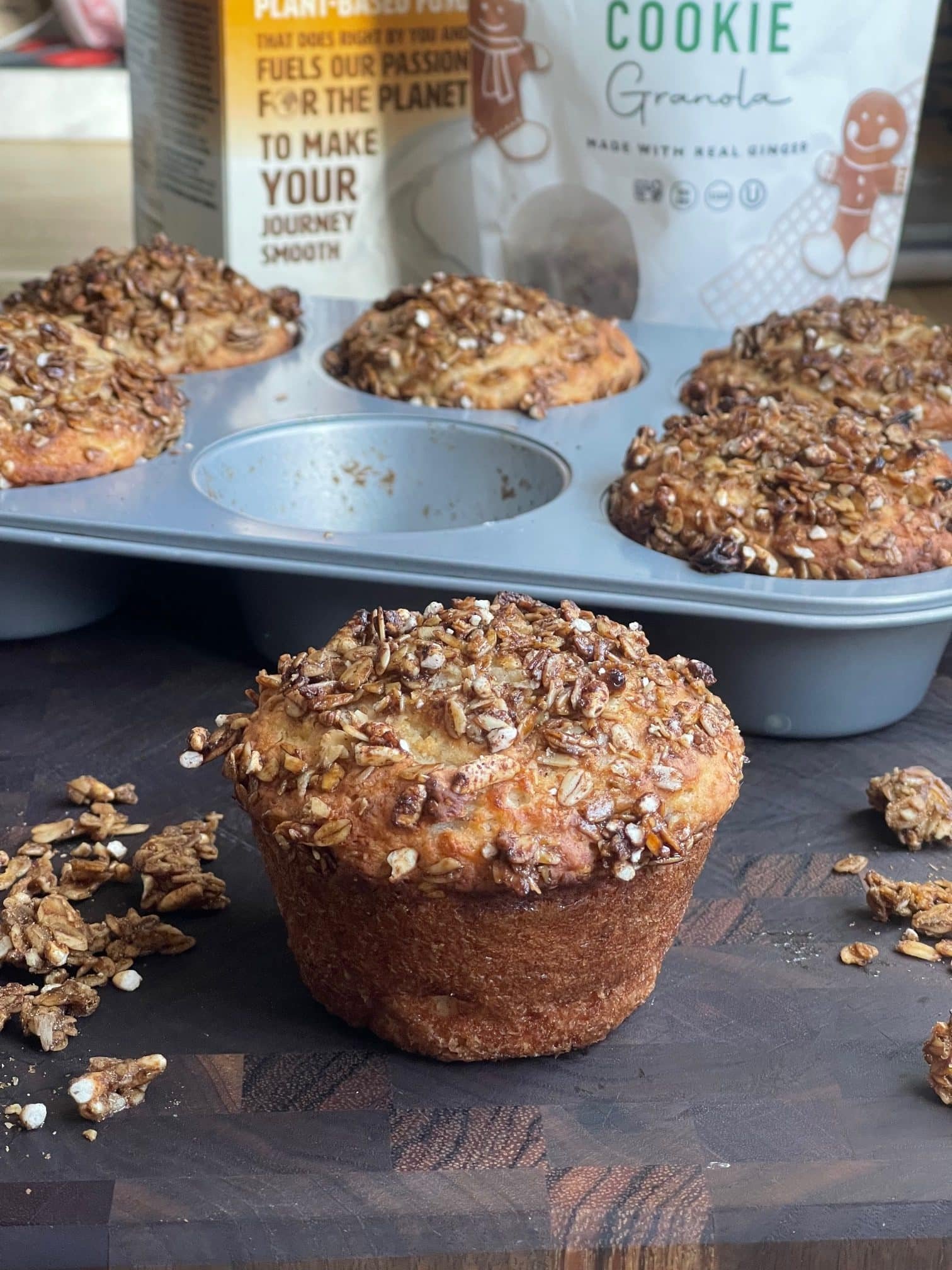 Jumbo Banana Ginger Muffins