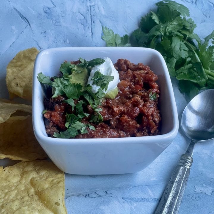 This is a photo of beef chili