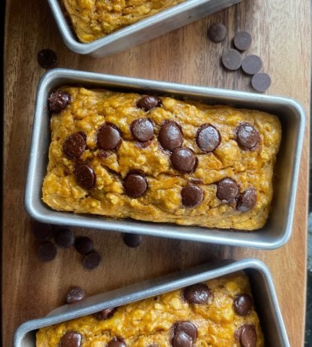 Mini Pumpkin Chocolate Chip Loaves