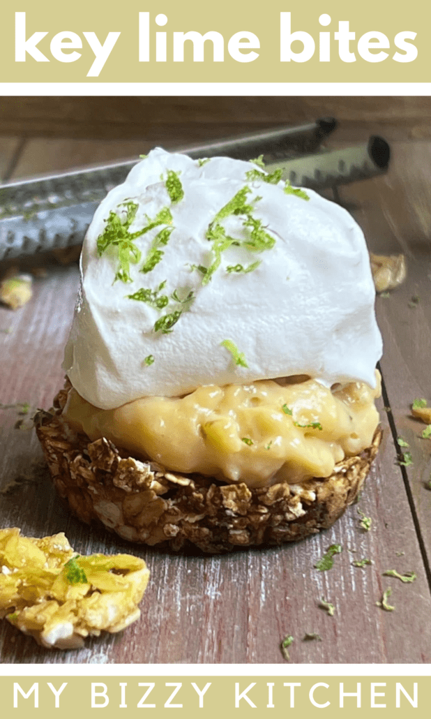 Made with Safe + Fair Key Lime Granola, these dessert bites are the perfect crunchy and sweet summer snack. It's a great make ahead dessert or one that you can make the same day. Weight Watchers Desserts | Gluten Free Desserts #ww #weightwatchers #keylimepie