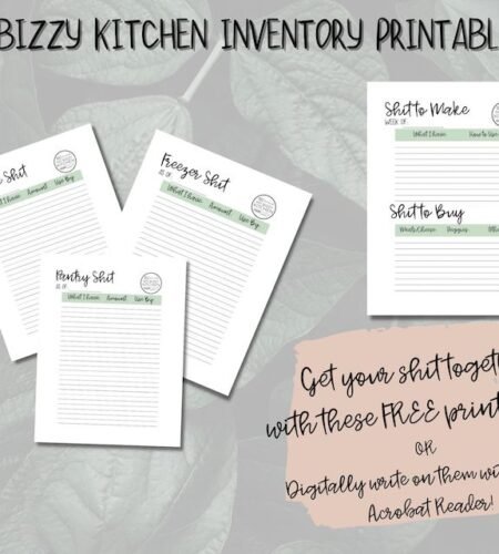 Organizational Printables