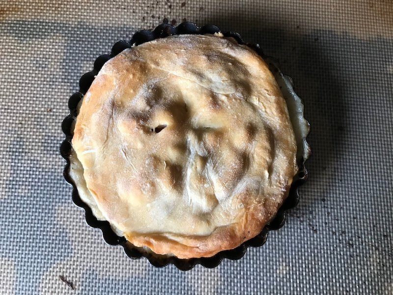 This is a photo of a mini chicken pot pie