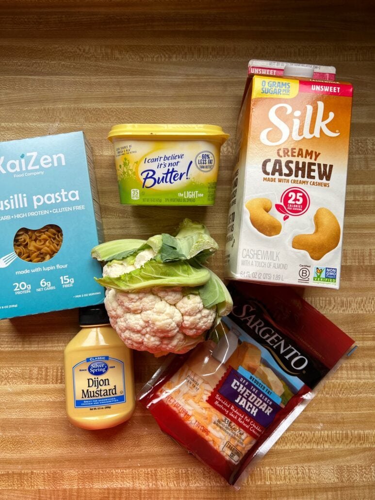 these are the ingredients needed to make low carb mac n cheese