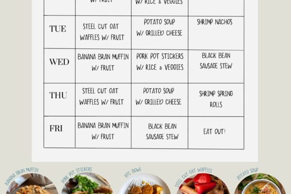 weekly meal plan