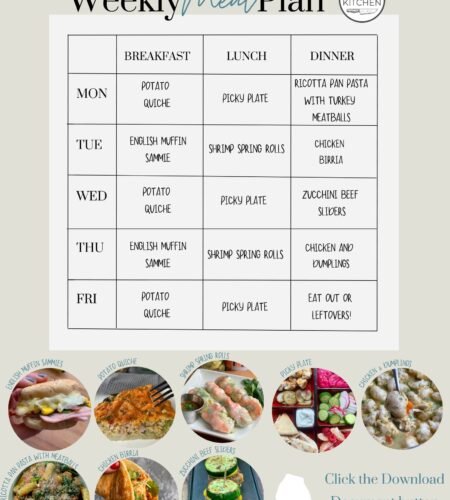 Weekly Meal Plan Week of February 13, 2023