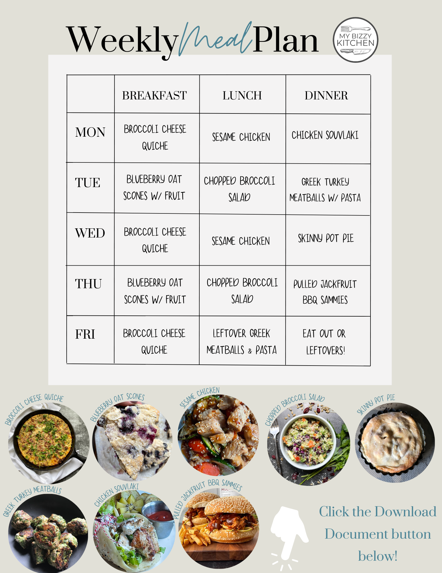 Weekly Meal Plan for Friday February 24th, 2023!