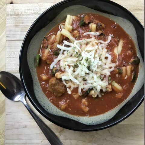 this is a bowl of lasagna soup