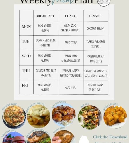 Weekly Meal Plan for Monday, 3.27.23