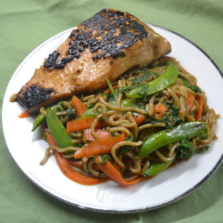 Teriyaki Salmon with Soba Veggie Noodles