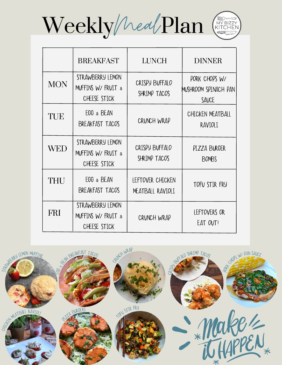 Weekly Meal Plan 4.17.23