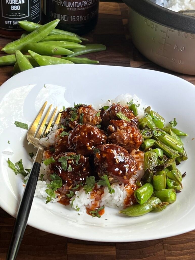 Korean BBQ meatballs