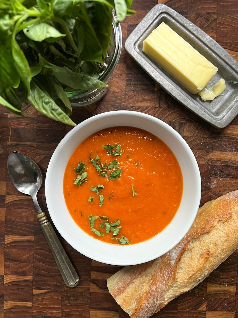 Heirloom Tomato Basil Soup