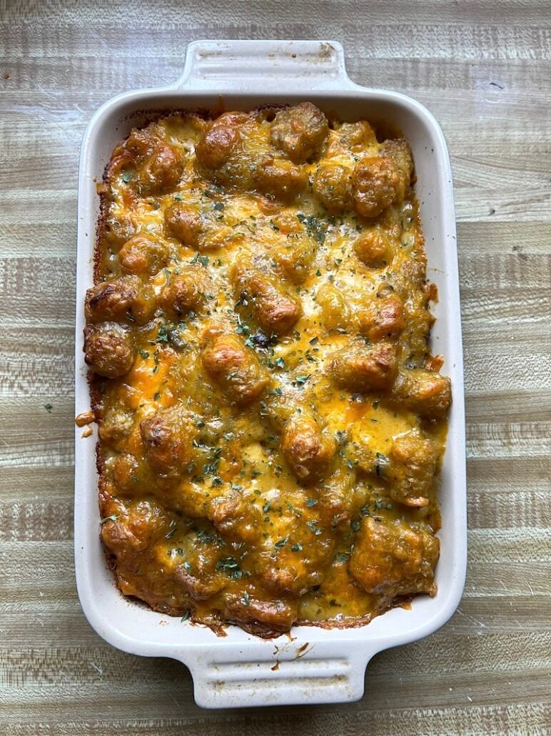 this is a photo of tater tot casserole