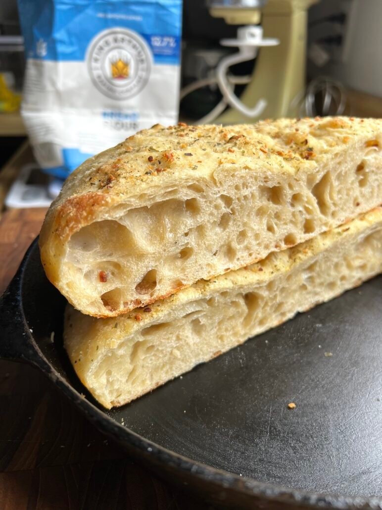 this is a photo of sourdough focaccia bread