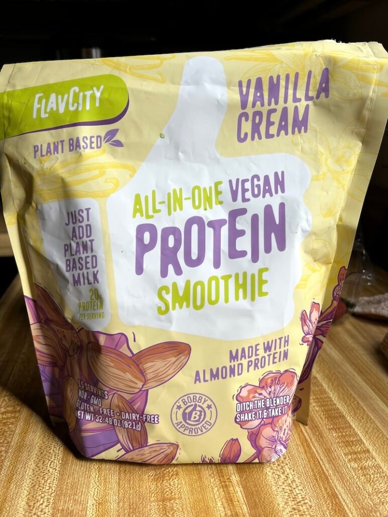 this is a bag of FlavCity protein smoothie