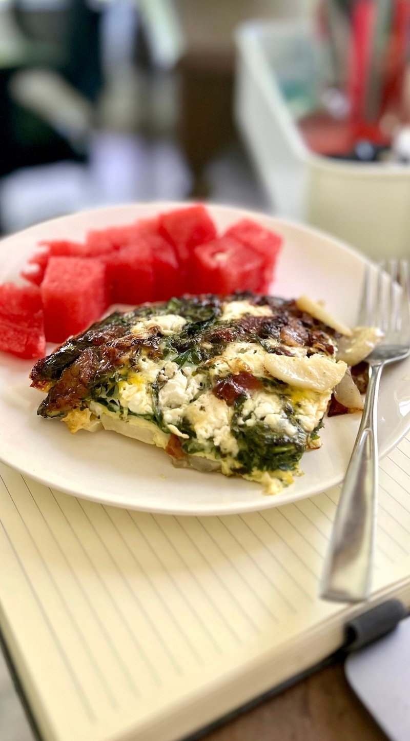 Spinach and Goat Cheese Quiche