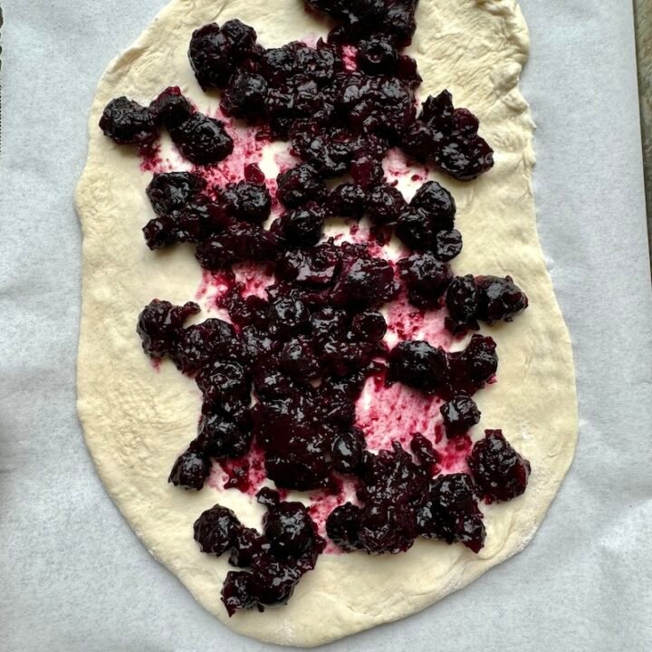 this is very berry lime sauce for blueberry danishes