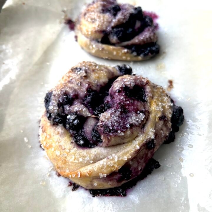 Skinny Pizza Dough Blueberry Danish