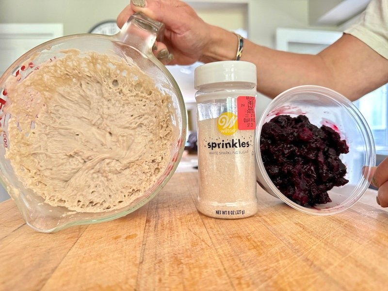 these are the ingredients for blueberry danish