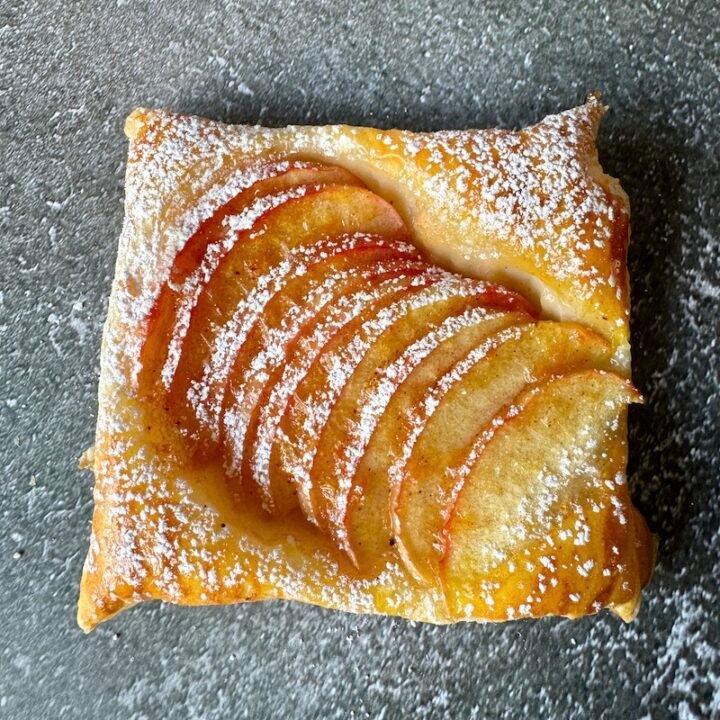 this is an easy apple danish made with puff pastry