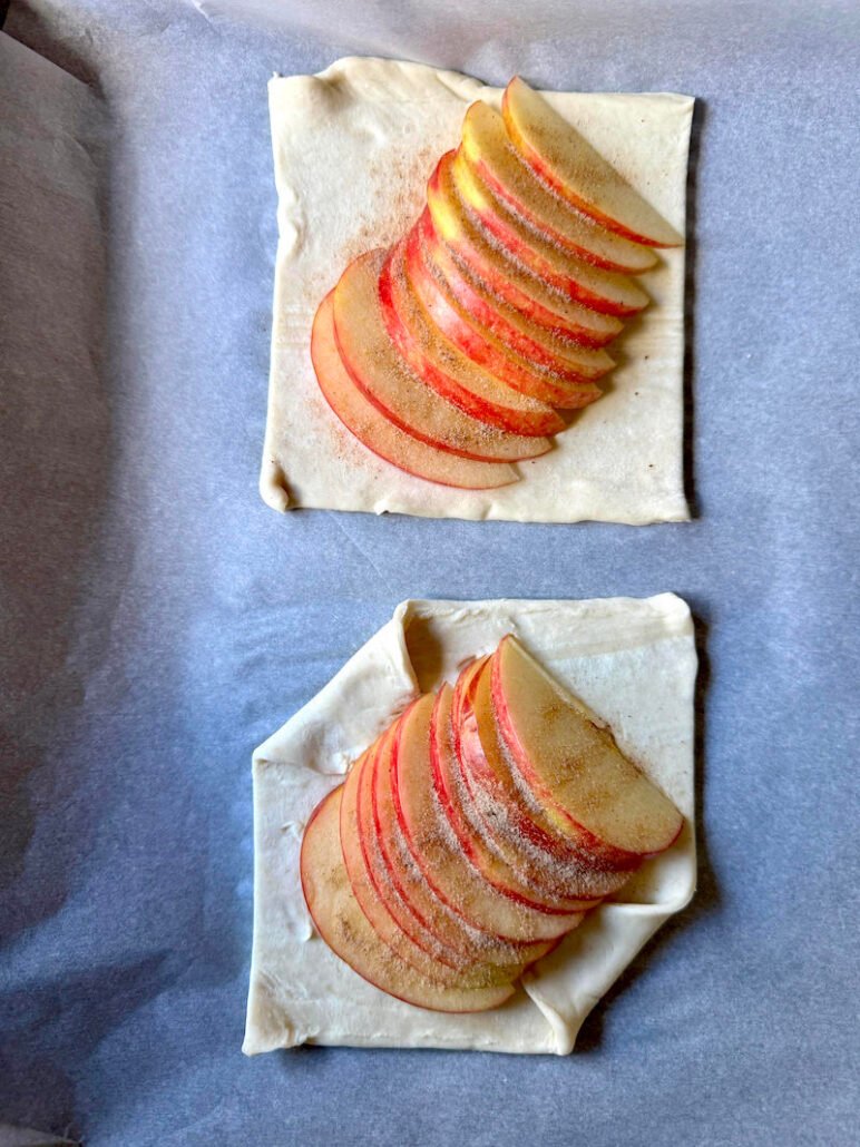 this is puff pastry ready for the oven