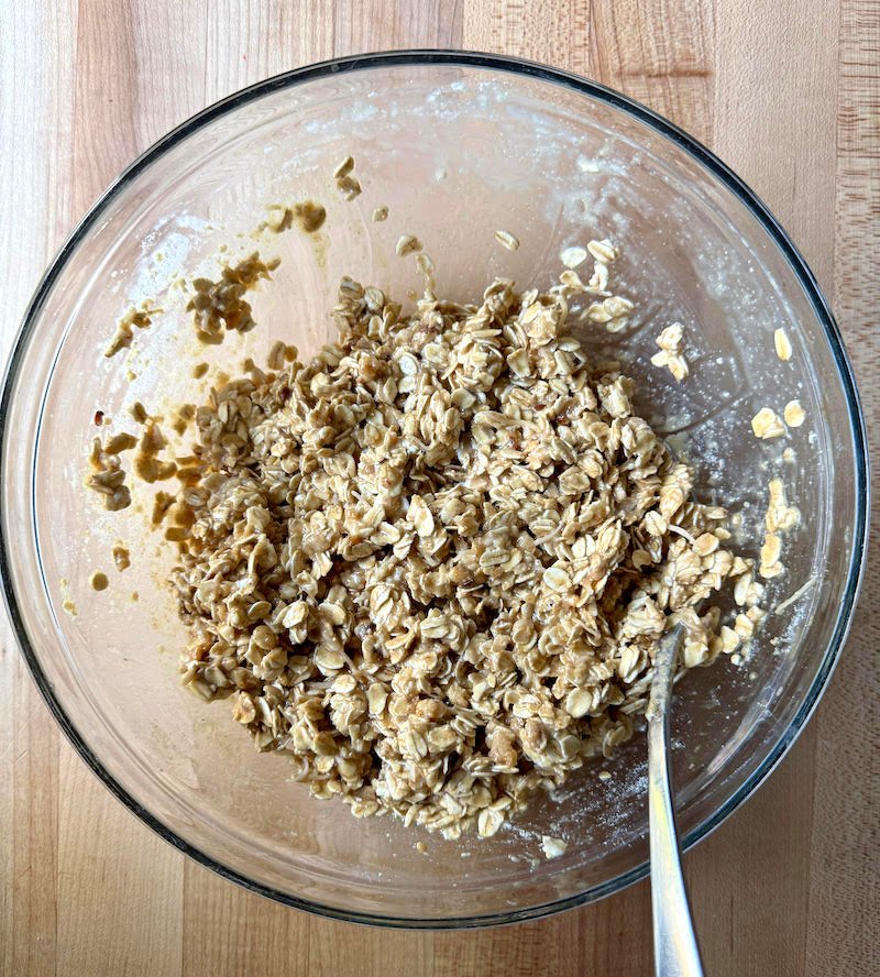 this is granola mixed before baking