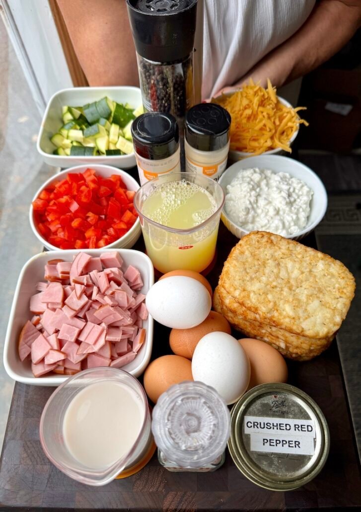 these are ingredients to make healthy breakfast casserole