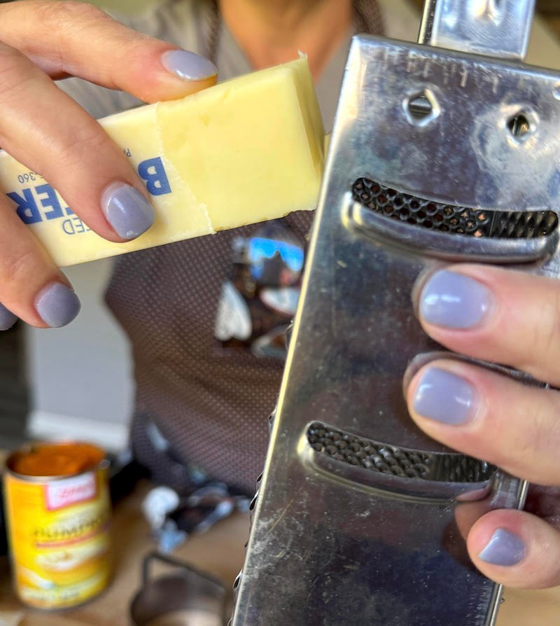 grating butter for biscuits