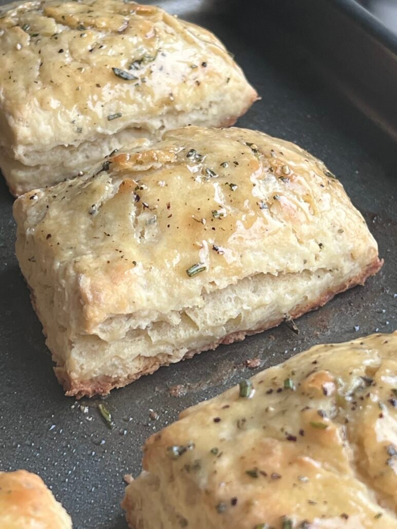 thanksgiving biscuits out of the oven