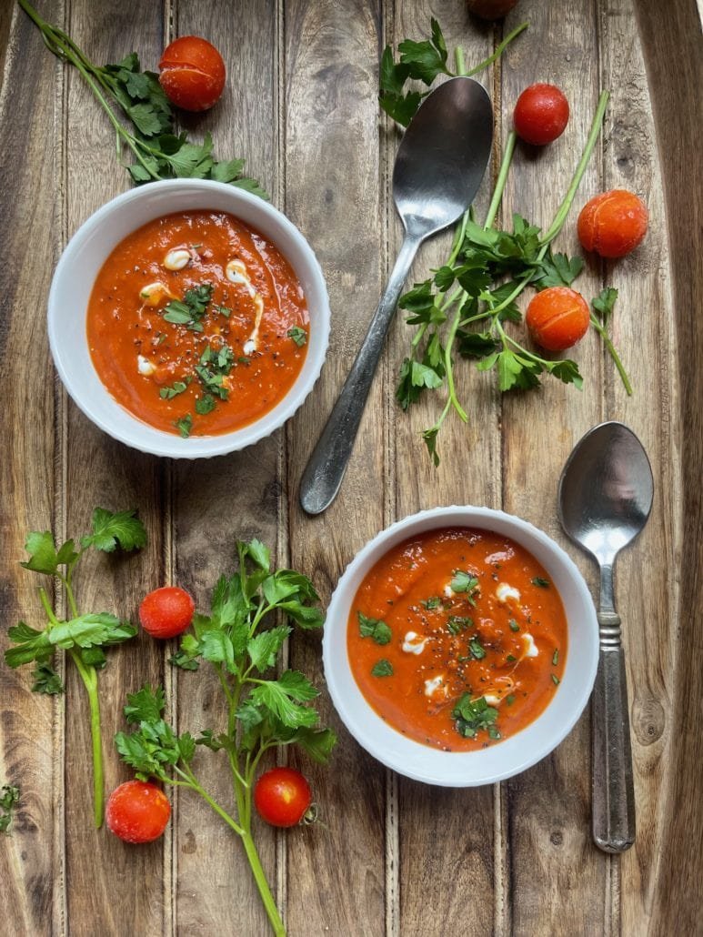 this is a photo of tomato soup