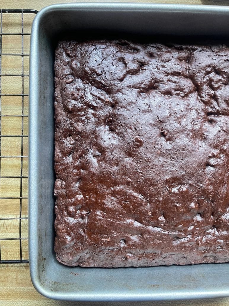 this is a pan of delicata squash brownies
