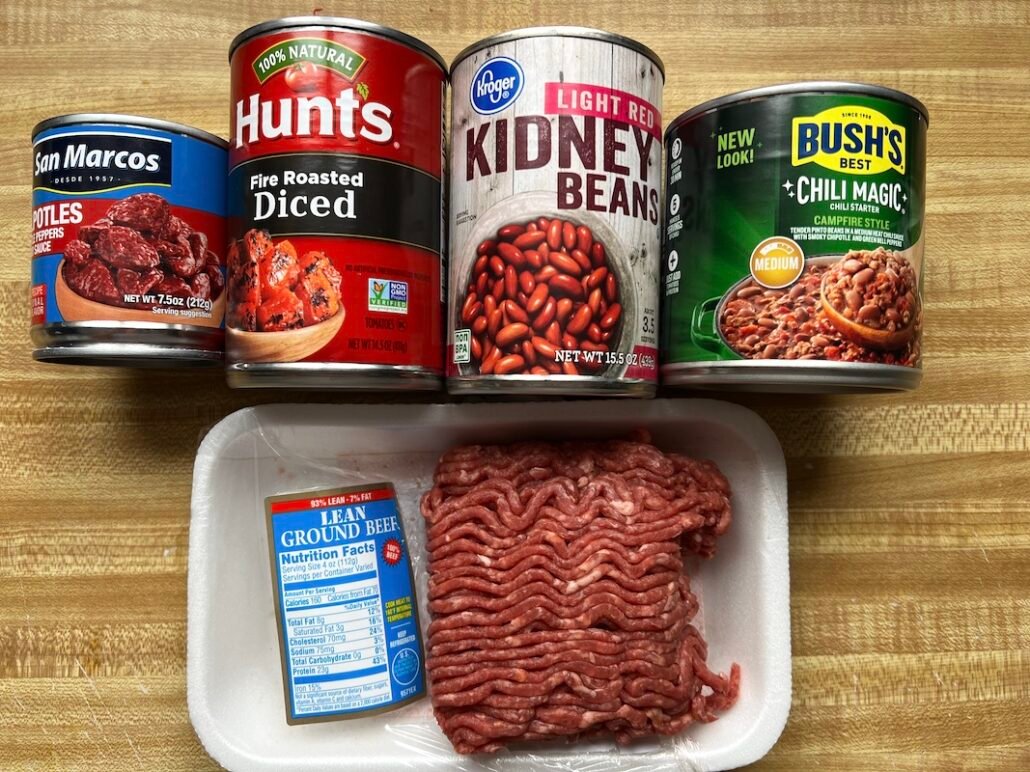 these are the ingredients needed for Weight Watchers quick chili