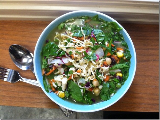 Salad Bar Ramen Noodle Soup